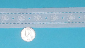 73681 Swiss Batiste Butterfly Insertion 1 1/4'' White